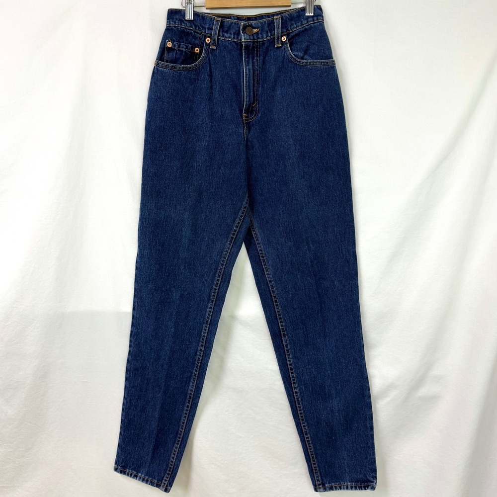 VINTAGE LEVI'S 550 Jeans Women 4 Dark Wash High Rise Relaxed Tapered Mom USA 90s
